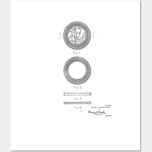 Interlocking Poker Chip Vintage Patent Hand Drawing Posters and Art